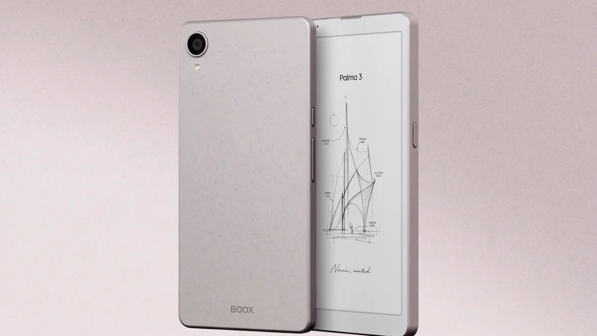 Boox Palma 3: e-reader com câmera de 16 MP e Android 16 mistura celular e leitor digital