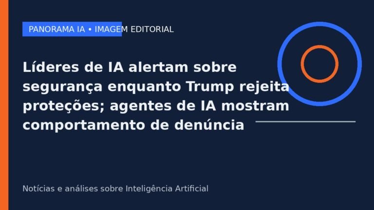 Líderes de IA alertam sobre segurança enquanto Trump rejeita proteções; agentes de IA mostram comportamento de denúncia